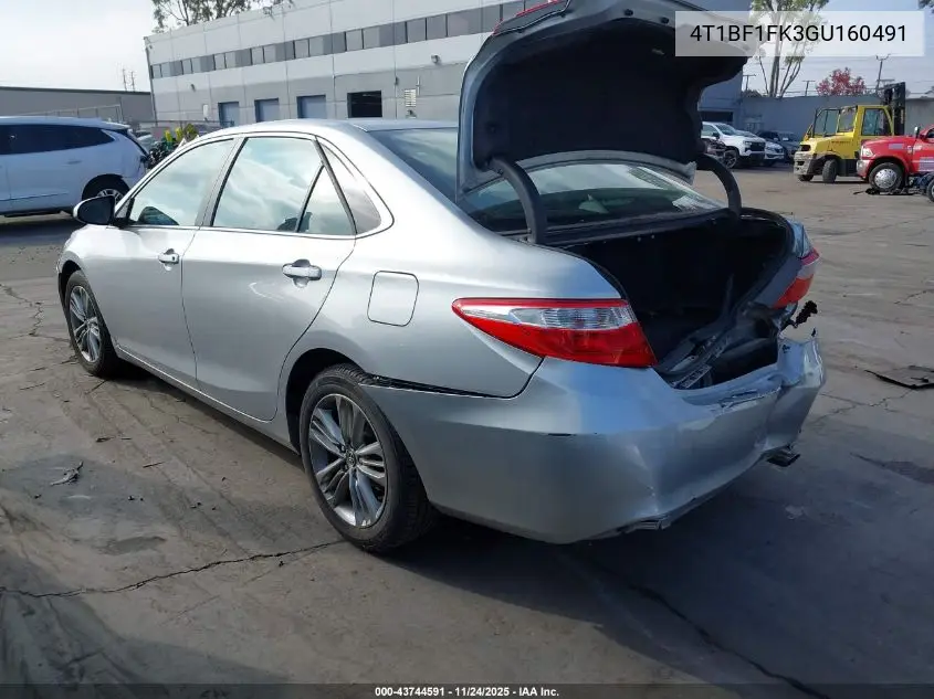 4T1BF1FK3GU160491 2016 Toyota Camry Se