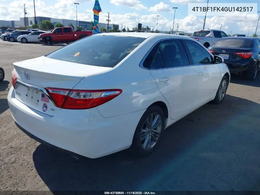 4T1BF1FK4GU142517 2016 Toyota Camry Se