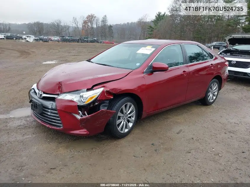 4T1BF1FK7GU524735 2016 Toyota Camry Xle