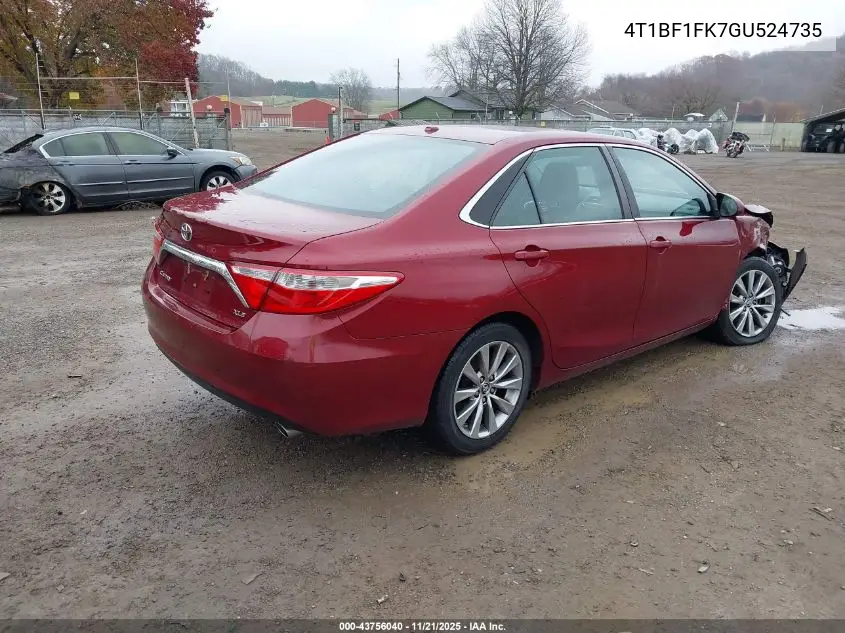 4T1BF1FK7GU524735 2016 Toyota Camry Xle