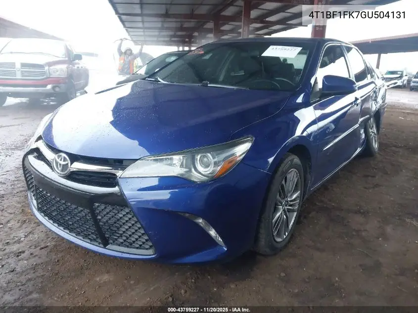 4T1BF1FK7GU504131 2016 Toyota Camry Se