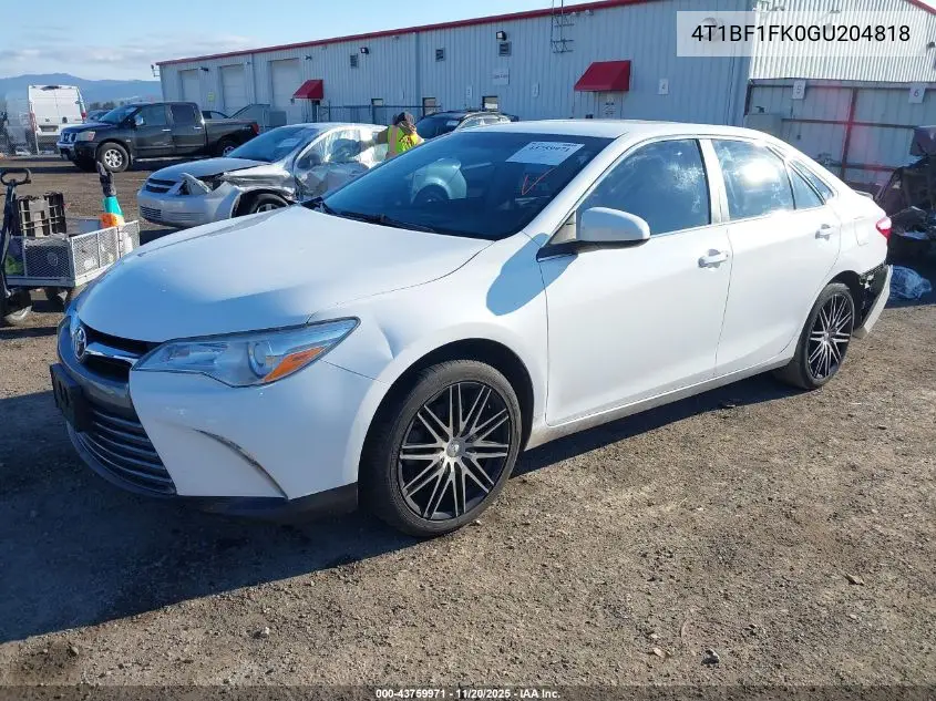 4T1BF1FK0GU204818 2016 Toyota Camry Le