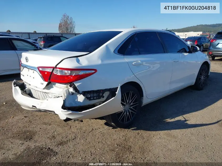 4T1BF1FK0GU204818 2016 Toyota Camry Le