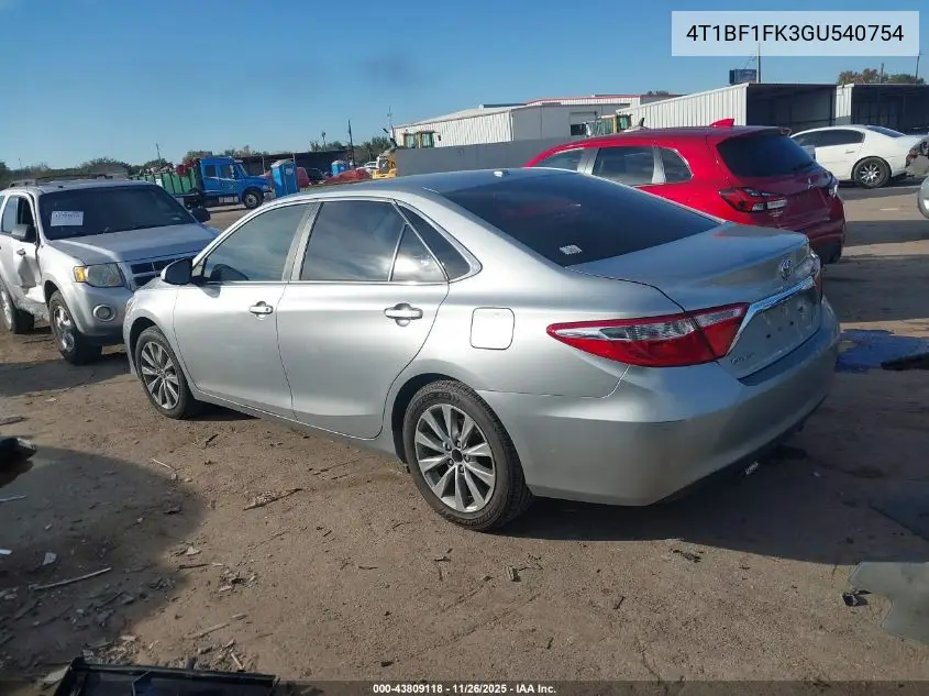 4T1BF1FK3GU540754 2016 Toyota Camry Xle