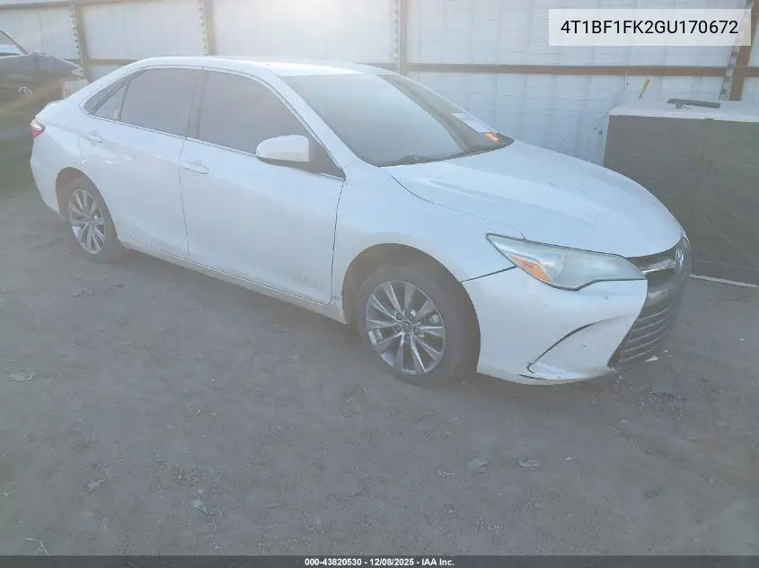 4T1BF1FK2GU170672 2016 Toyota Camry Xle