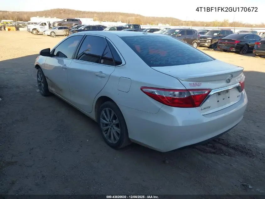 4T1BF1FK2GU170672 2016 Toyota Camry Xle