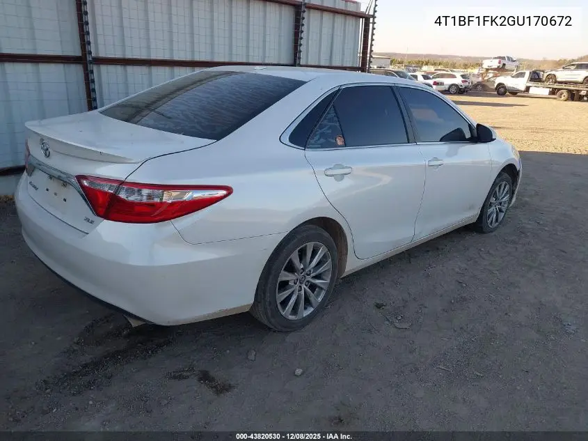 4T1BF1FK2GU170672 2016 Toyota Camry Xle