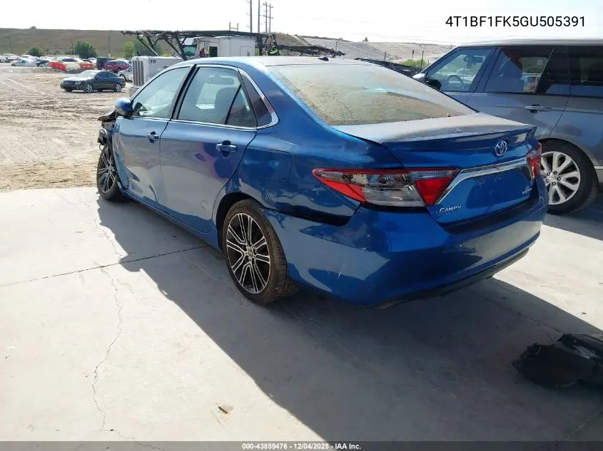 4T1BF1FK5GU505391 2016 Toyota Camry Se