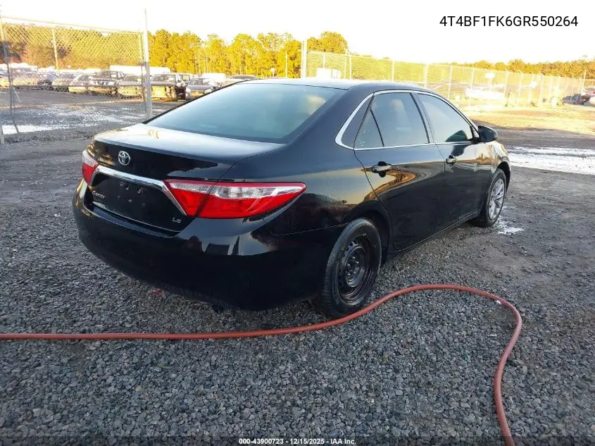 4T4BF1FK6GR550264 2016 Toyota Camry Le