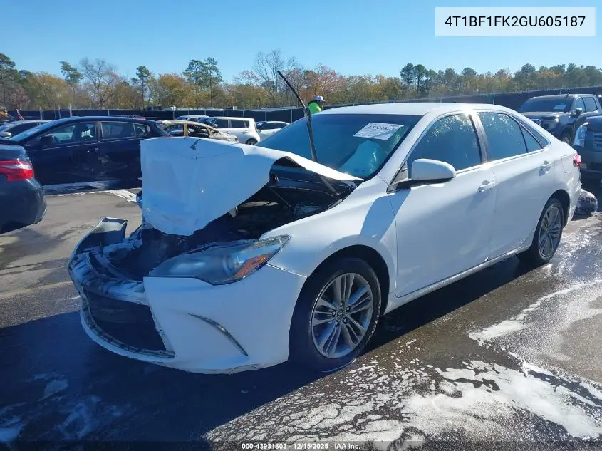 4T1BF1FK2GU605187 2016 Toyota Camry Se