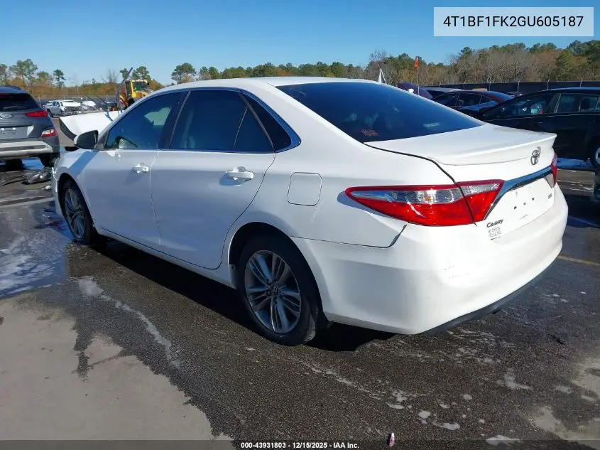 4T1BF1FK2GU605187 2016 Toyota Camry Se