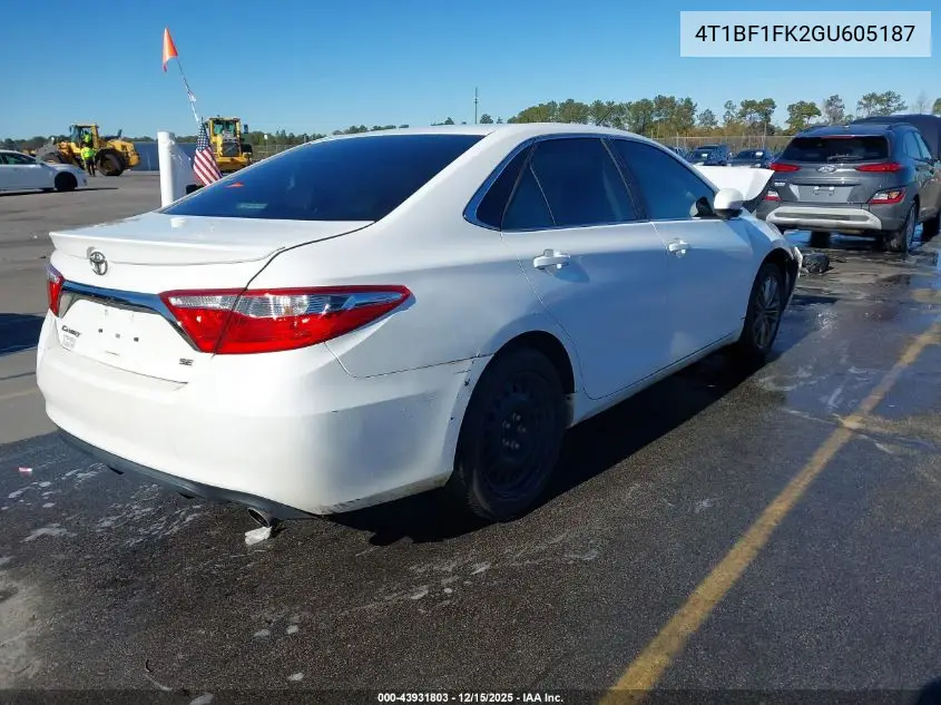 4T1BF1FK2GU605187 2016 Toyota Camry Se