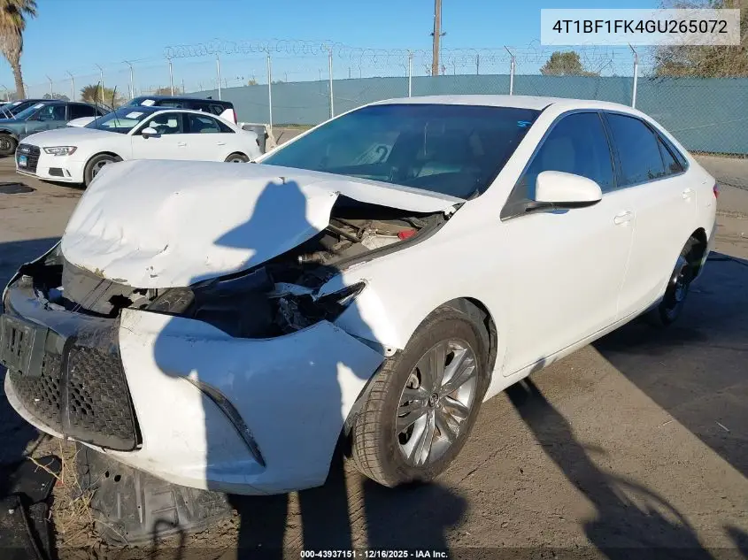 4T1BF1FK4GU265072 2016 Toyota Camry Se