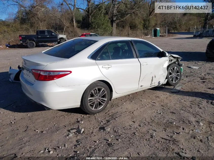4T1BF1FK6GU142437 2016 Toyota Camry Se