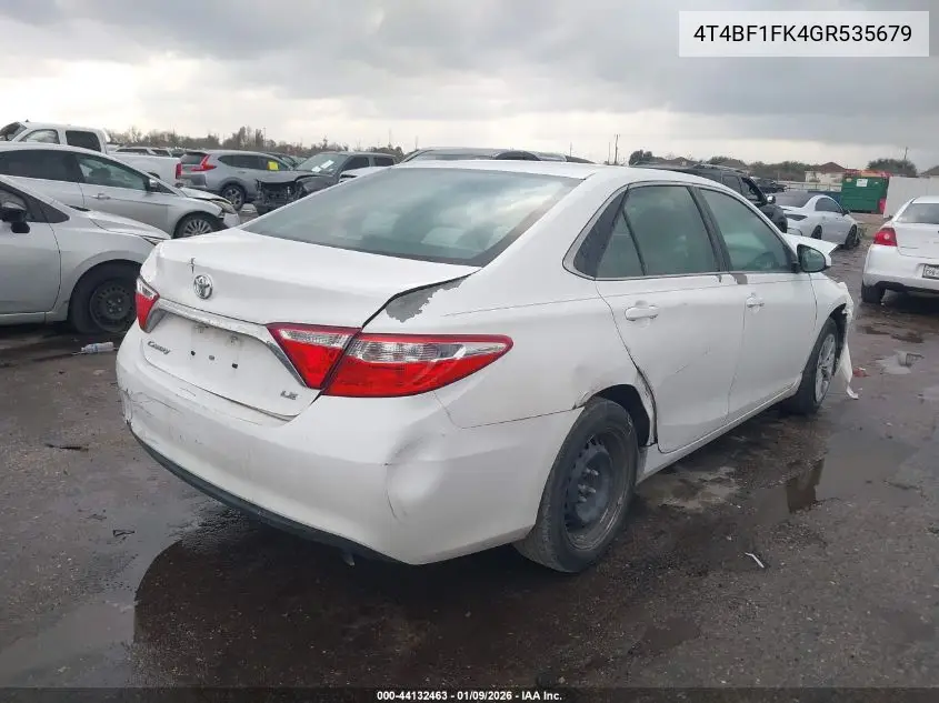 4T4BF1FK4GR535679 2016 Toyota Camry Le
