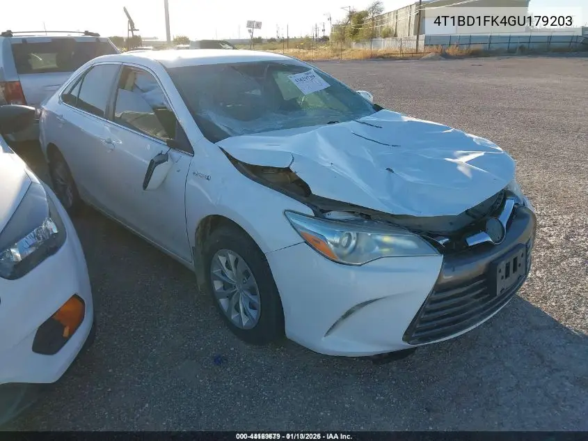 4T1BD1FK4GU179203 2016 Toyota Camry Hybrid Le