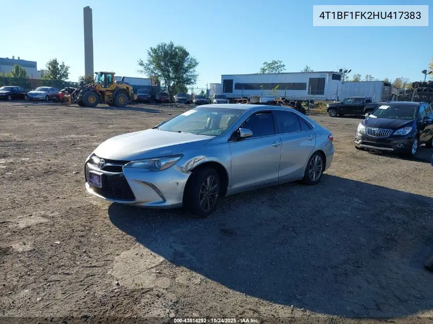 4T1BF1FK2HU417383 2017 Toyota Camry Se
