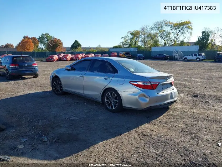 4T1BF1FK2HU417383 2017 Toyota Camry Se