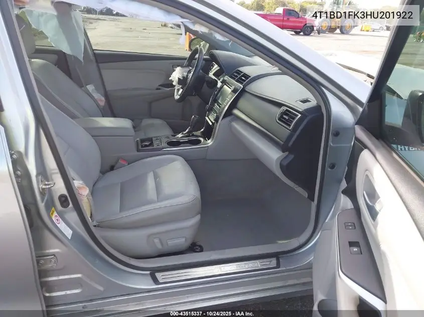 4T1BD1FK3HU201922 2017 Toyota Camry Hybrid Xle