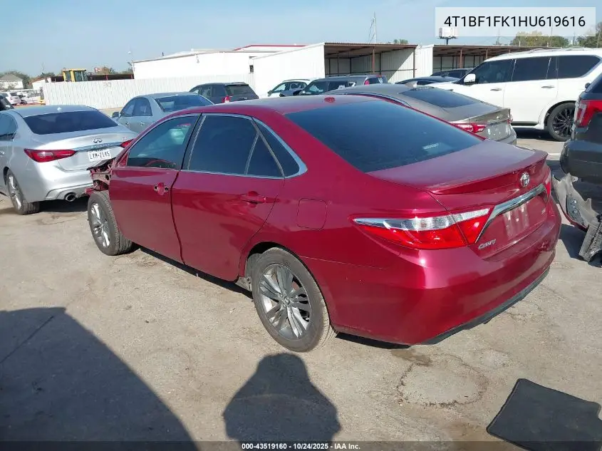 4T1BF1FK1HU619616 2017 Toyota Camry Se