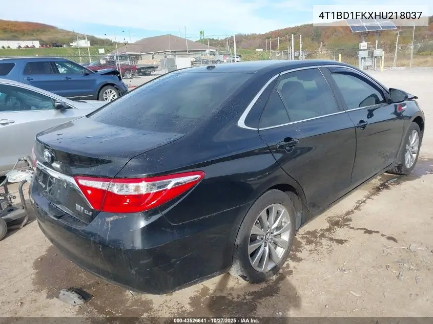 4T1BD1FKXHU218037 2017 Toyota Camry Hybrid Xle