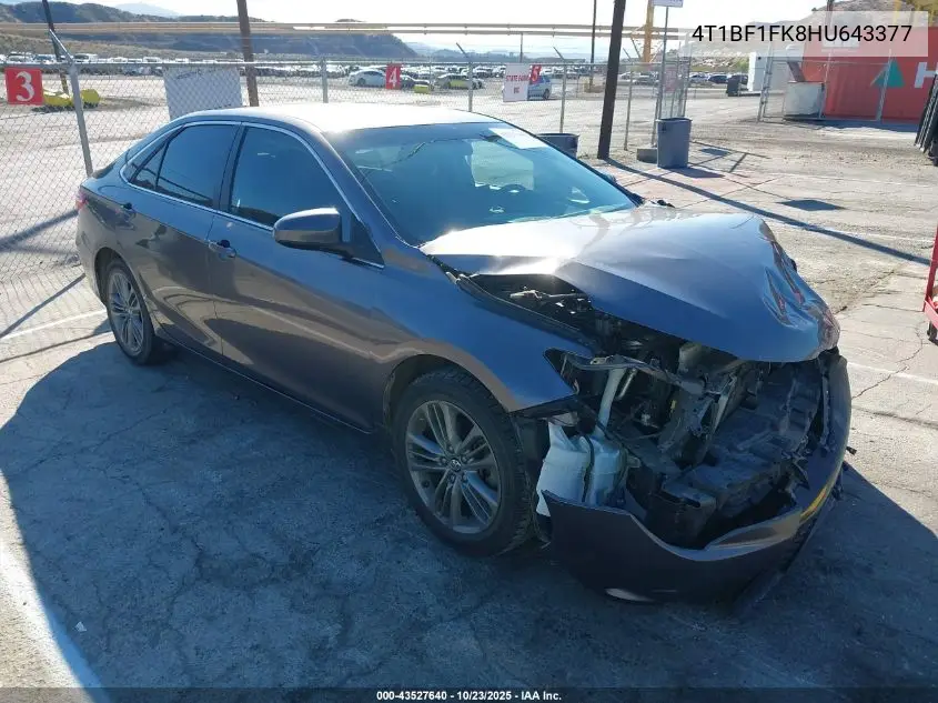 4T1BF1FK8HU643377 2017 Toyota Camry Se