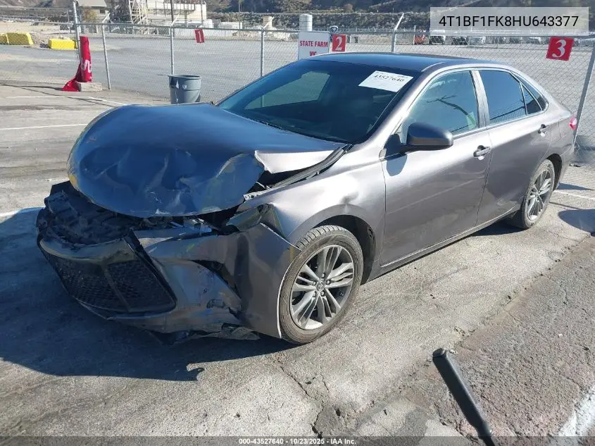 4T1BF1FK8HU643377 2017 Toyota Camry Se