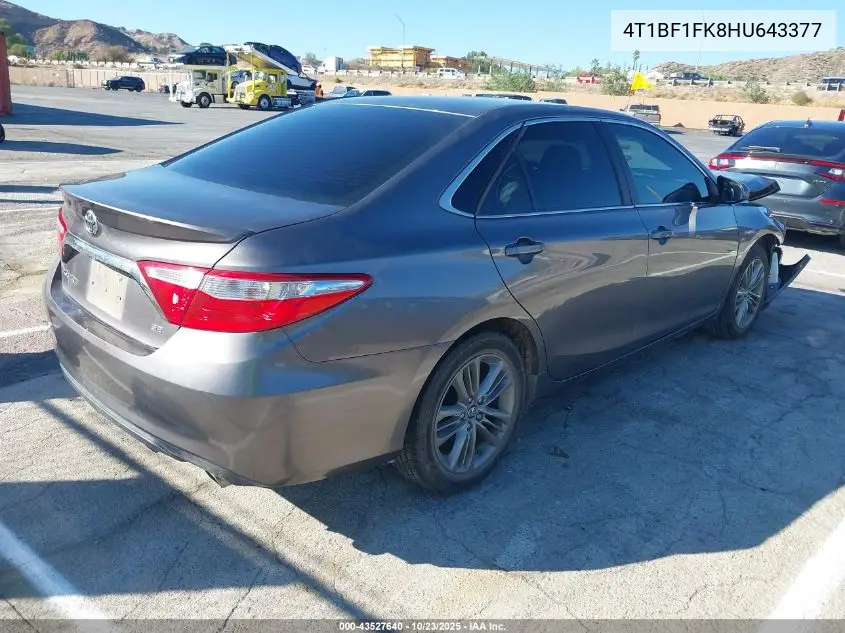 4T1BF1FK8HU643377 2017 Toyota Camry Se
