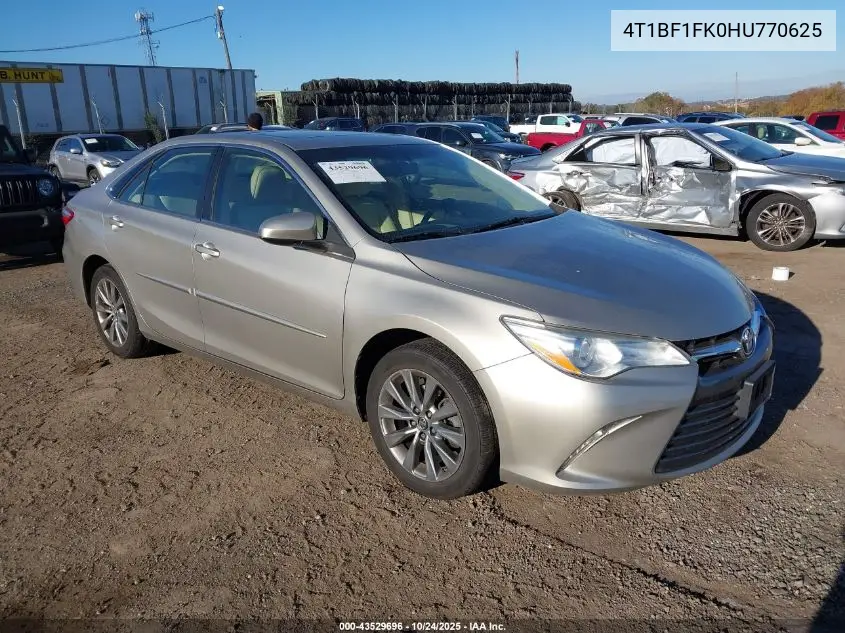 4T1BF1FK0HU770625 2017 Toyota Camry Xle