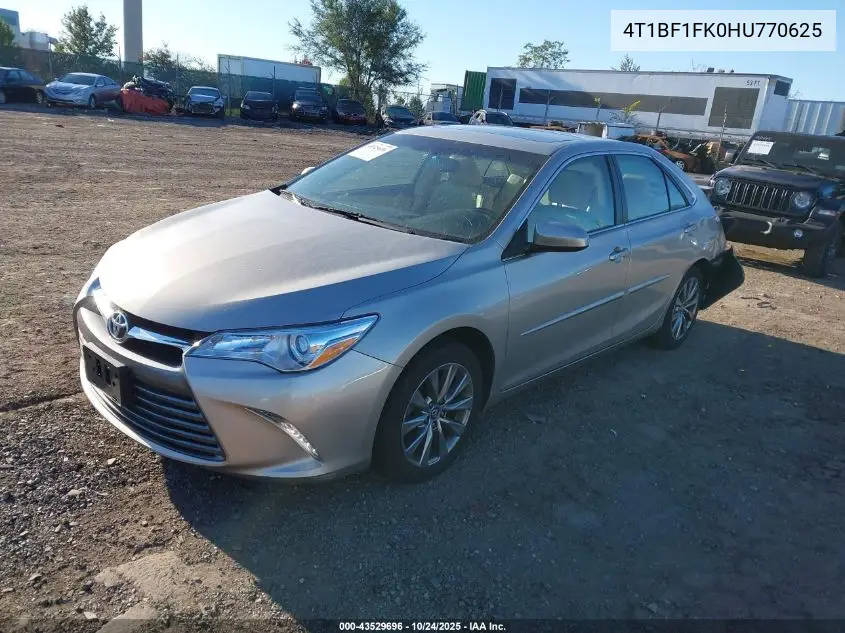 4T1BF1FK0HU770625 2017 Toyota Camry Xle