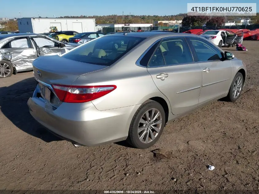 4T1BF1FK0HU770625 2017 Toyota Camry Xle