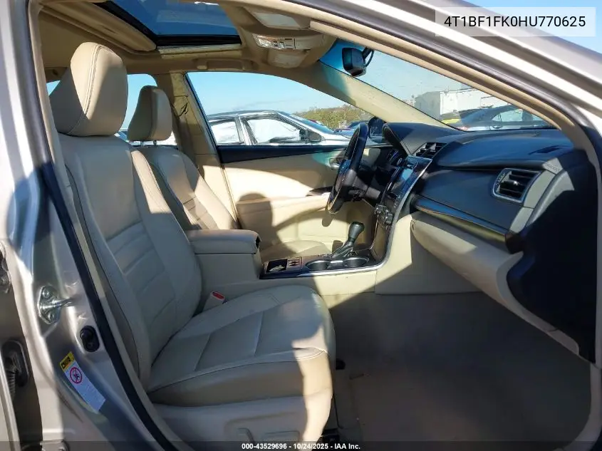 4T1BF1FK0HU770625 2017 Toyota Camry Xle
