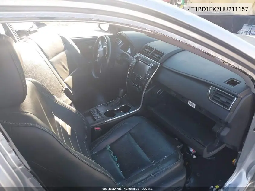 4T1BD1FK7HU211157 2017 Toyota Camry Hybrid Xle