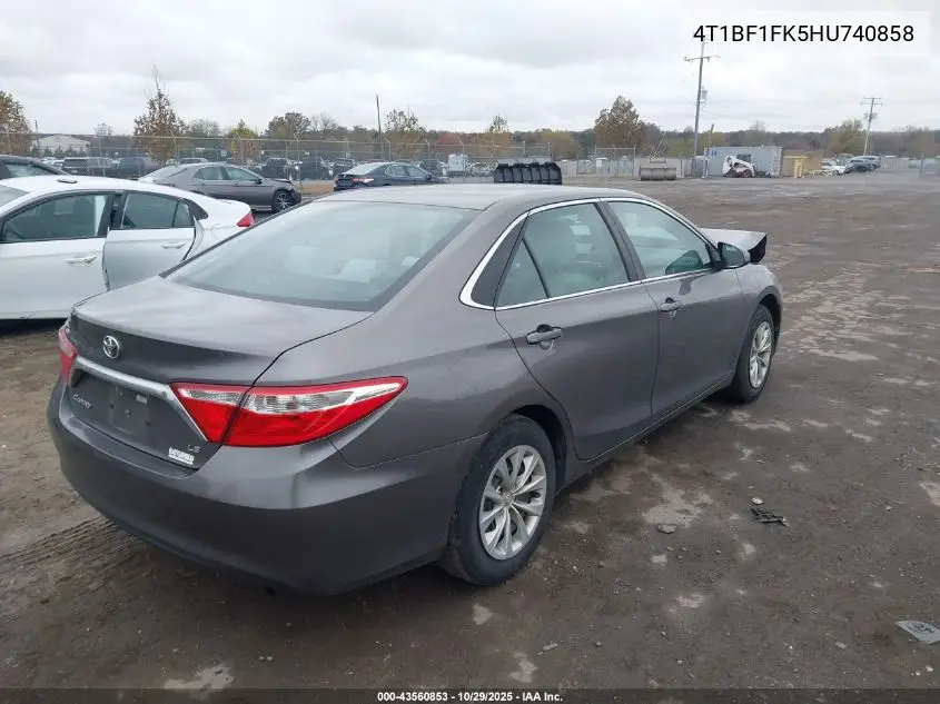 4T1BF1FK5HU740858 2017 Toyota Camry Le