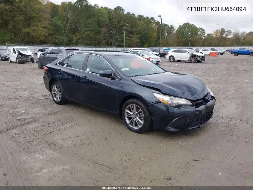 4T1BF1FK2HU664094 2017 Toyota Camry Se