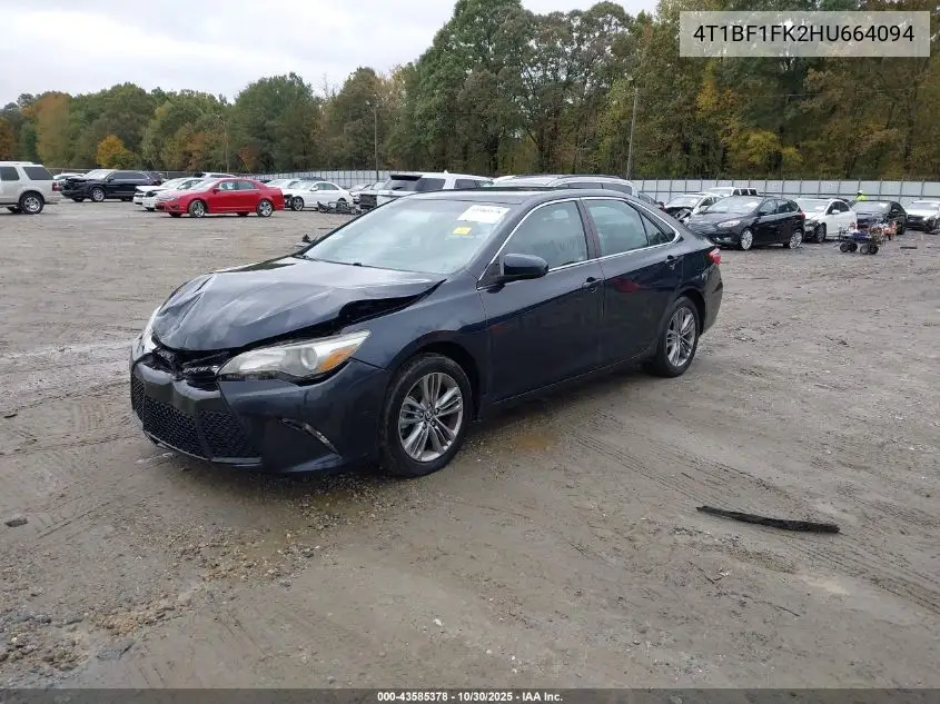 4T1BF1FK2HU664094 2017 Toyota Camry Se
