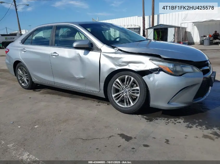 4T1BF1FK2HU425578 2017 Toyota Camry Se