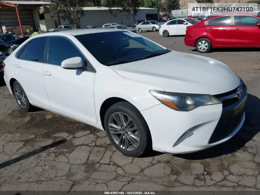 4T1BF1FK3HU747100 2017 Toyota Camry Se