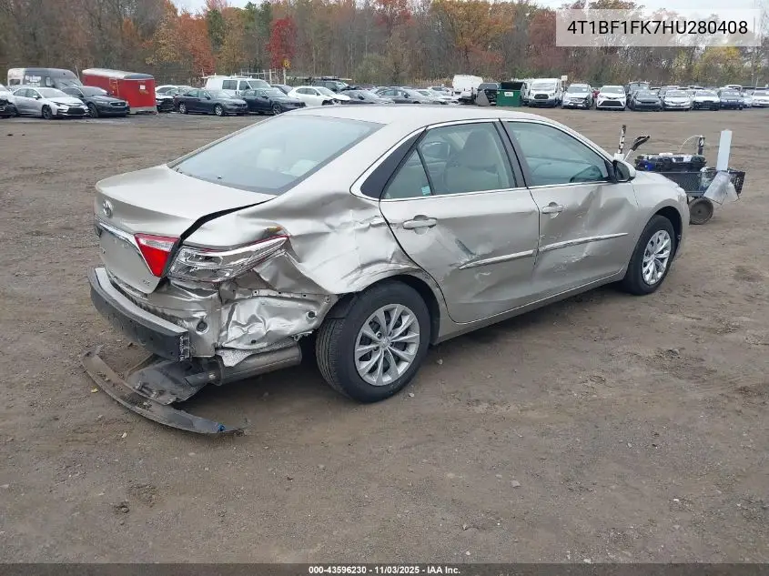 4T1BF1FK7HU280408 2017 Toyota Camry Le