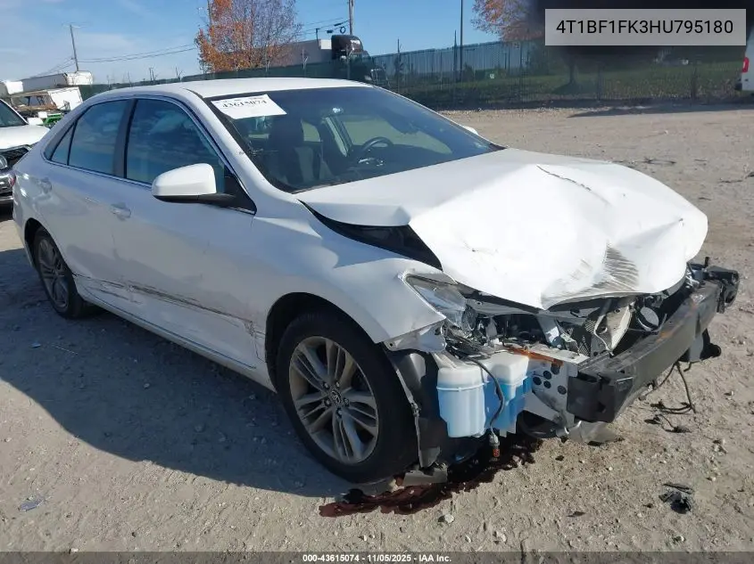 4T1BF1FK3HU795180 2017 Toyota Camry Se