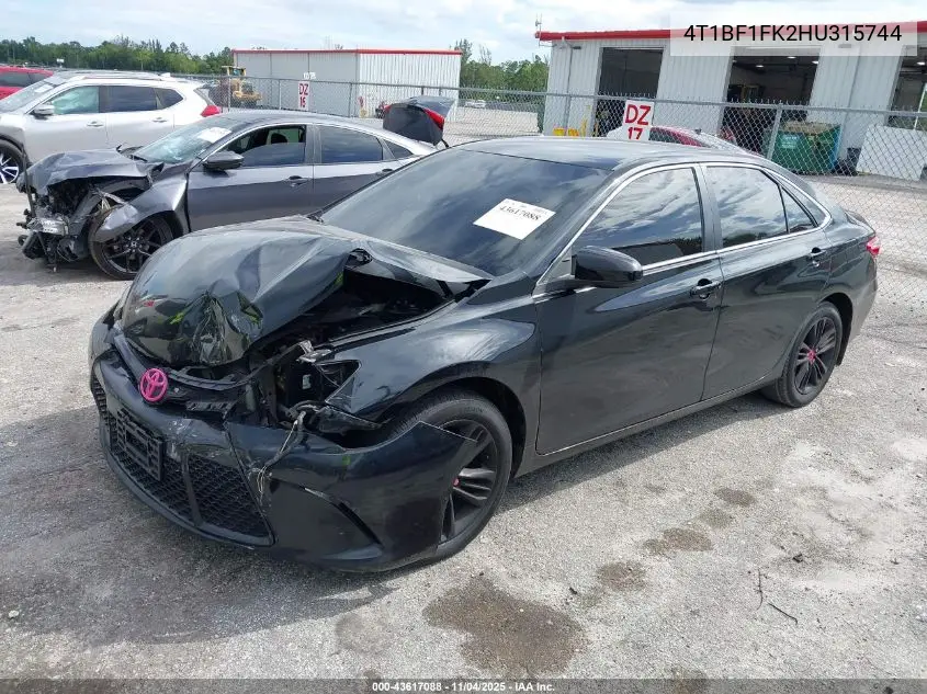 4T1BF1FK2HU315744 2017 Toyota Camry Se