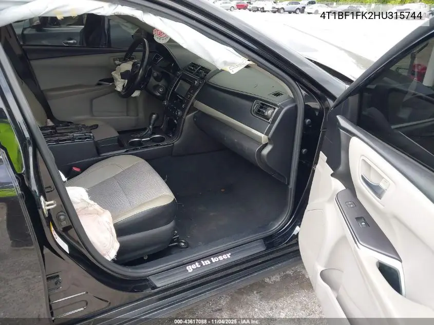 4T1BF1FK2HU315744 2017 Toyota Camry Se