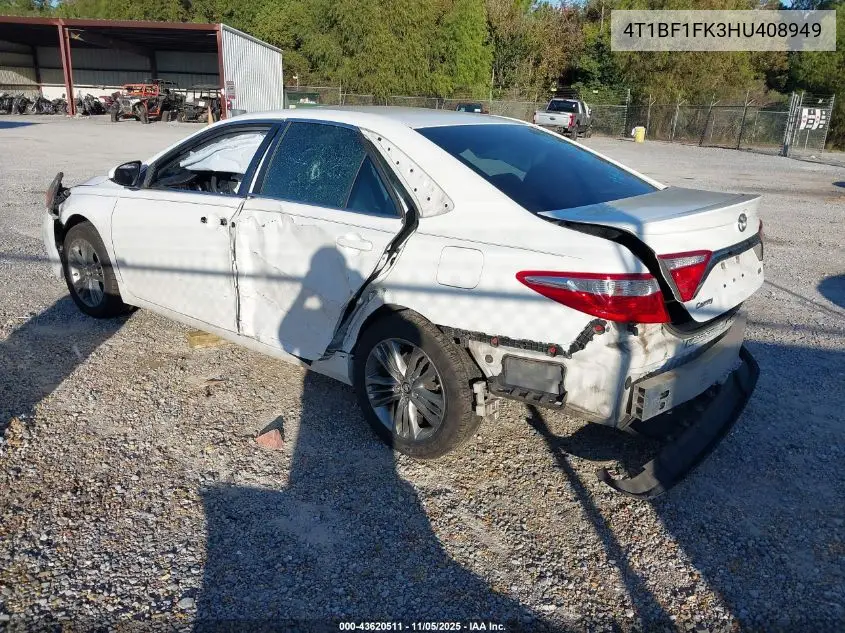 4T1BF1FK3HU408949 2017 Toyota Camry Se