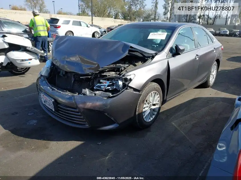 4T1BF1FK0HU278807 2017 Toyota Camry Le