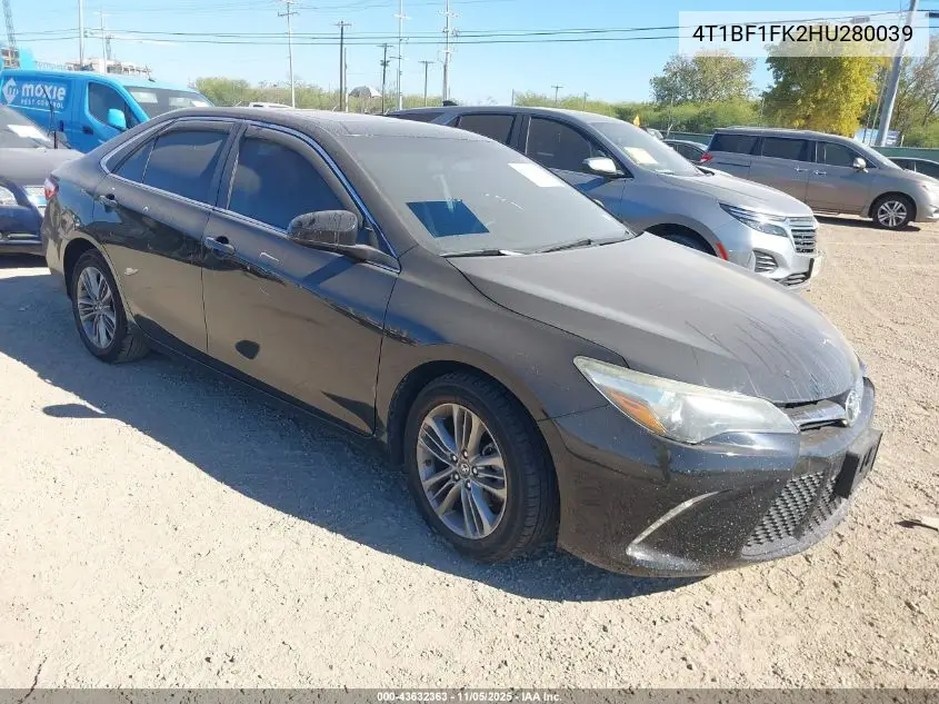 4T1BF1FK2HU280039 2017 Toyota Camry Se