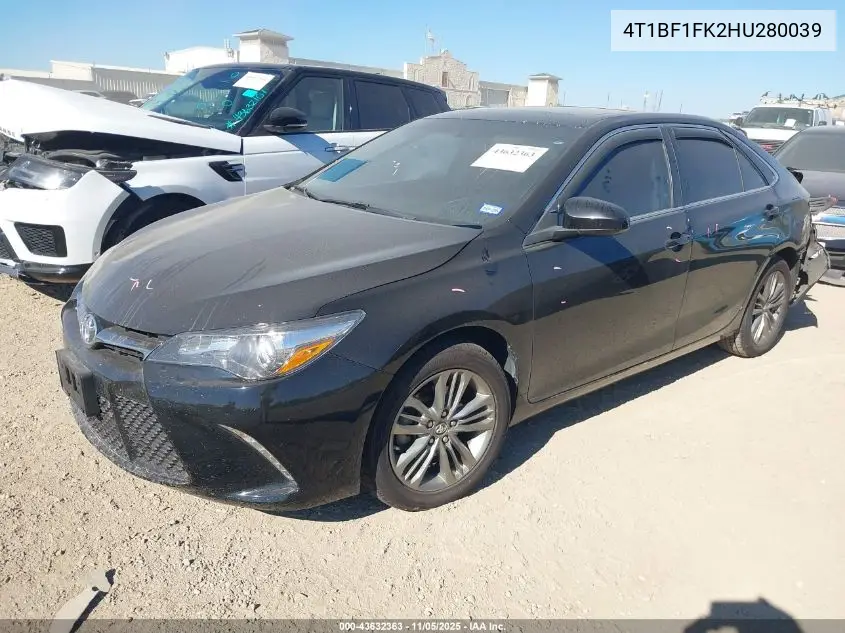 4T1BF1FK2HU280039 2017 Toyota Camry Se