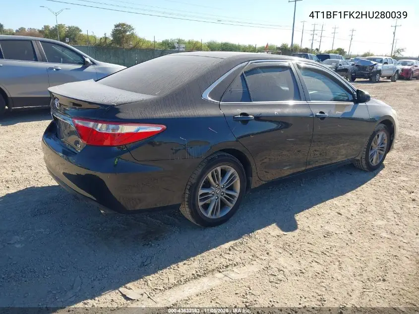 4T1BF1FK2HU280039 2017 Toyota Camry Se