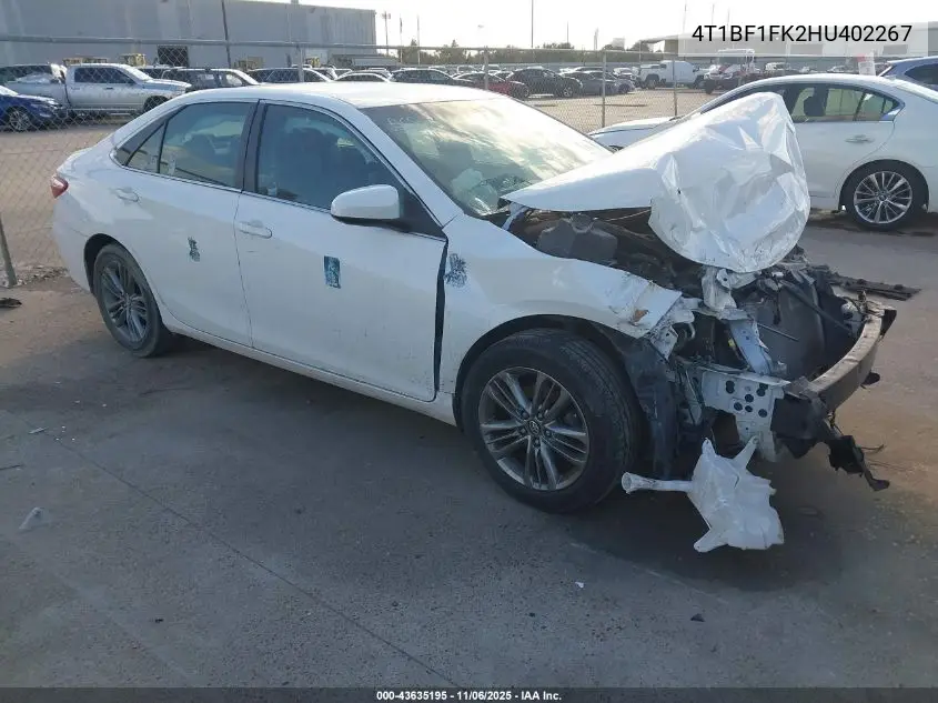 4T1BF1FK2HU402267 2017 Toyota Camry Se
