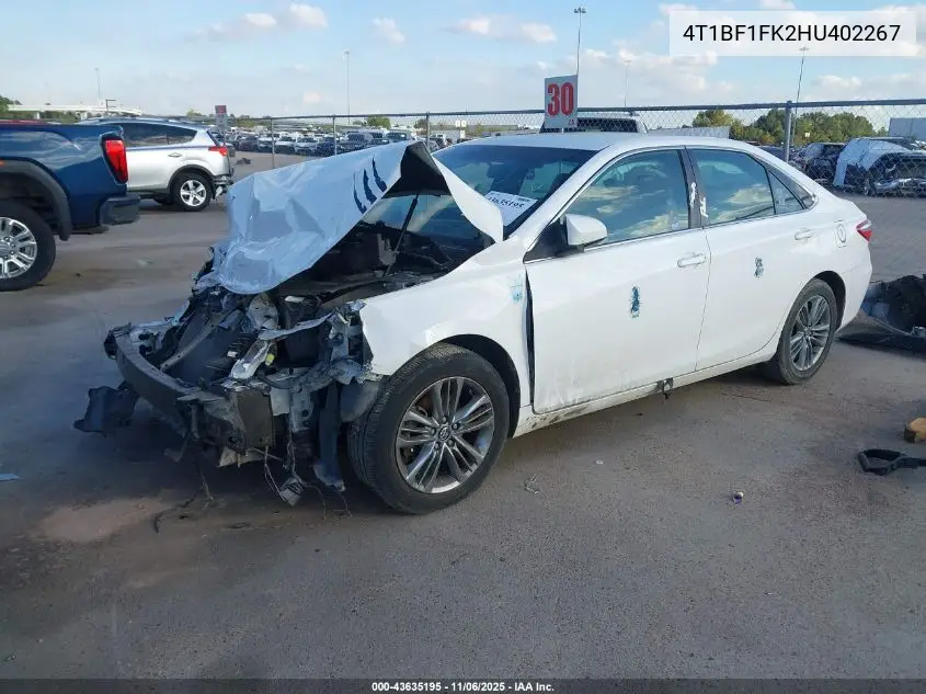 4T1BF1FK2HU402267 2017 Toyota Camry Se