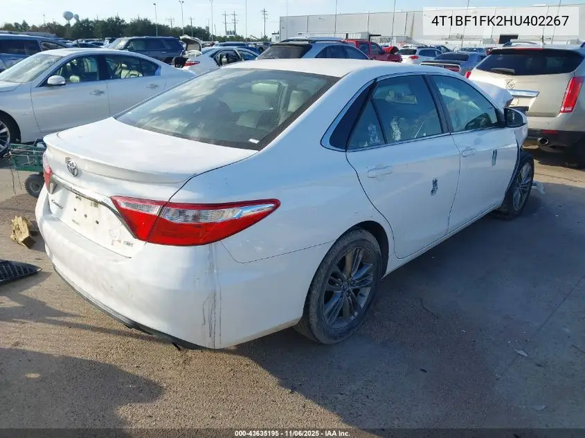 4T1BF1FK2HU402267 2017 Toyota Camry Se